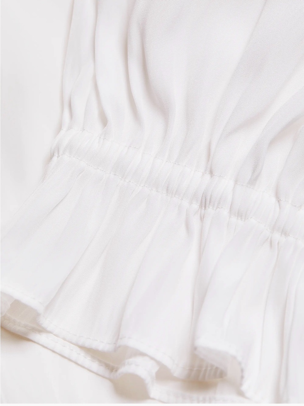 Ramy Brook Samira White Ruffle Tie Neck Blouse Estimated Medium - Picture 7 of 12